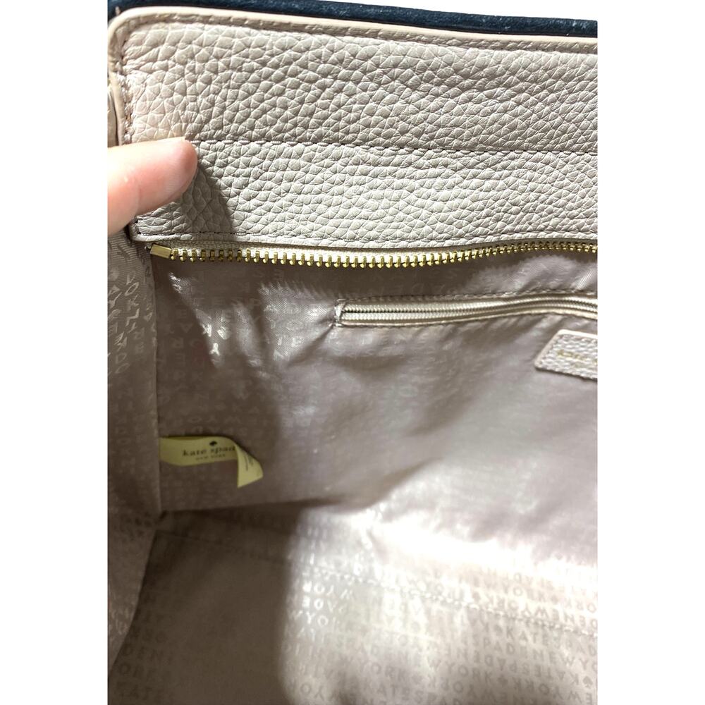 Kate Spade New York Chester Street Allyn Large Tan Blush Black Tassel EUC - Picture 8 of 9